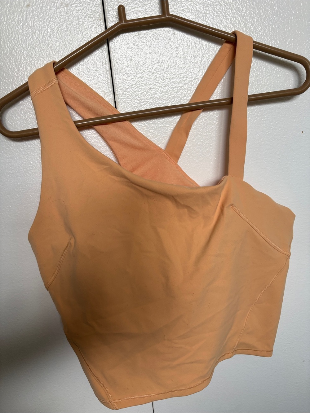 lululemon athletica Peach Cross-Back Crop Sports Bra